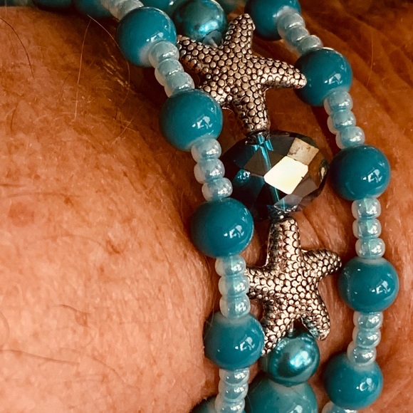 ✔️✔️Turquoise Starfish Wrap Bracelet - Picture 5 of 8